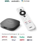 ONN Android TV 4K UHD con control remoto por voz Asistente de Google y cable HDMI de alta velocidad