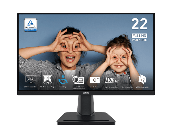 MSI PRO MP225 - LED-backlit LCD monitor - 21.5" HDMI - VGA