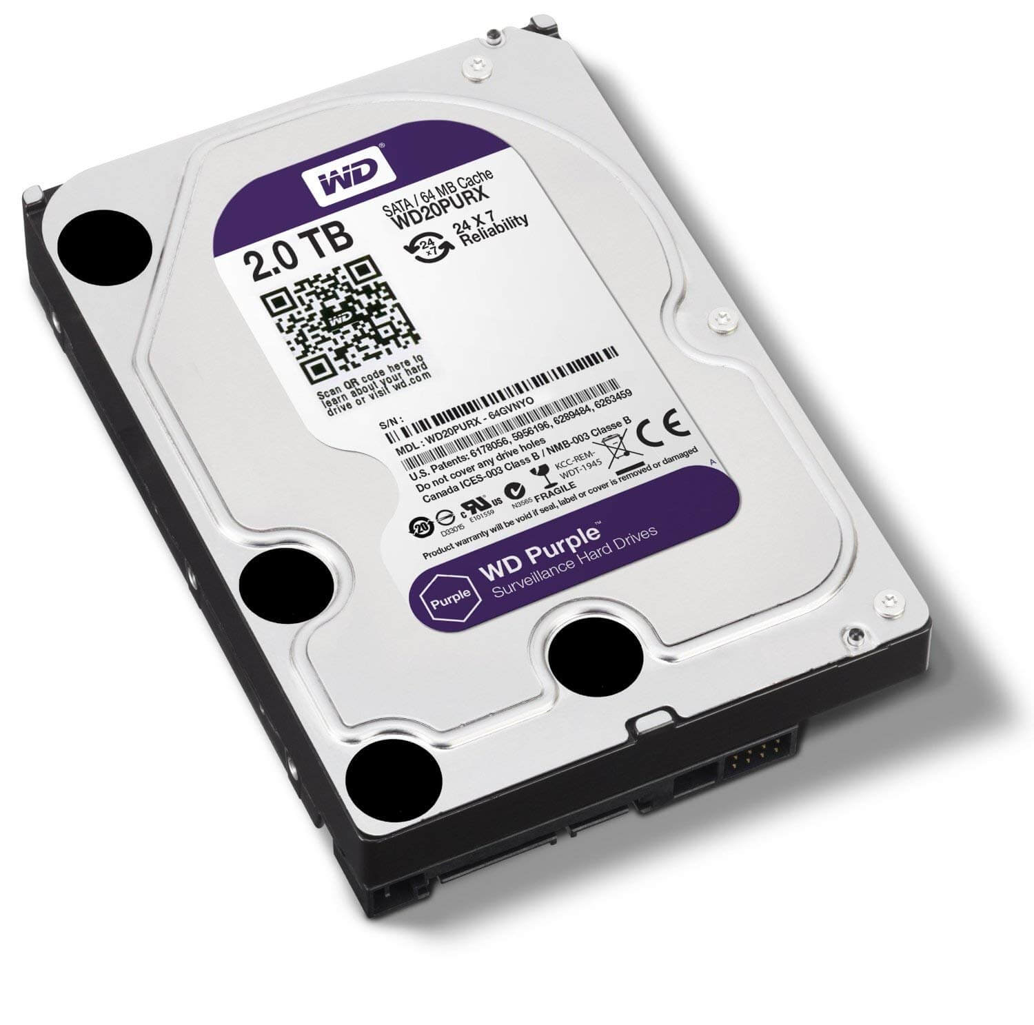 Disco Duro Western Digital Purple 2 TB - Video Vigilancia - Mecánico