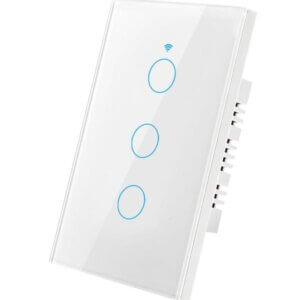 Interruptor Apagador Inteligente Tuya 3 Botones - Blanco