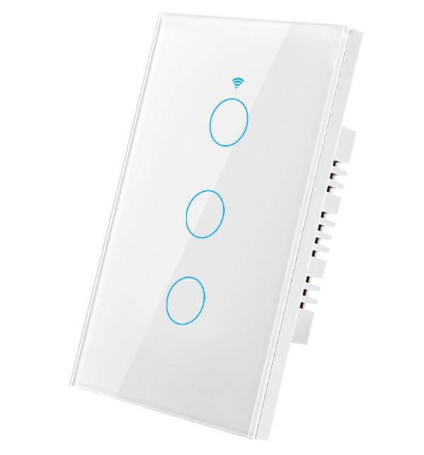 Interruptor Apagador Inteligente Tuya 3 Botones - Blanco